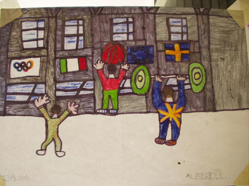 disegno rapprentante sollevatore di pesi